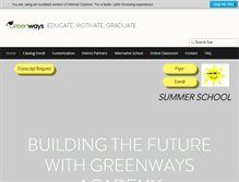 Tablet Screenshot of greenwaysacademy.com